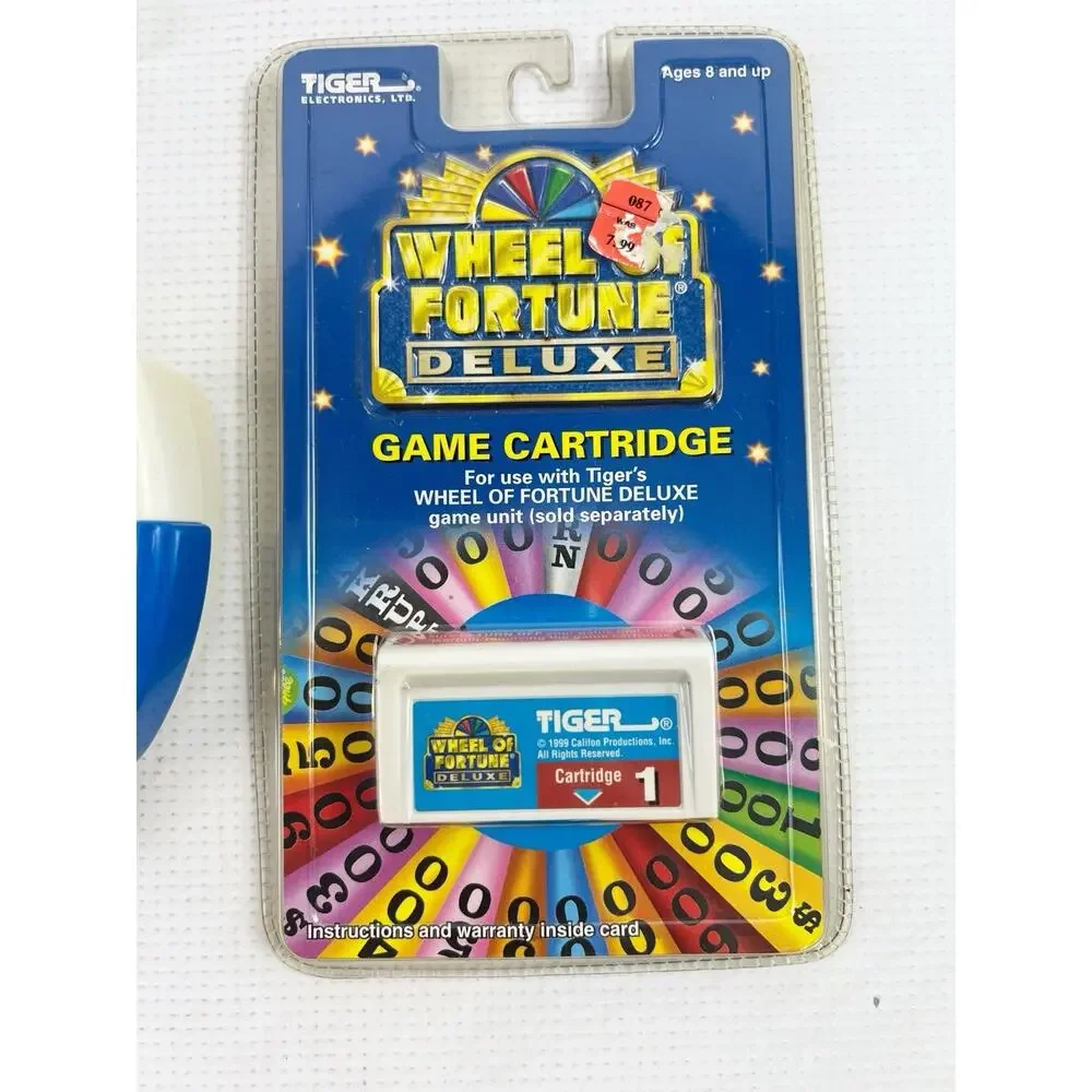 VTG 1998 Tiger WHEEL OF FORTUNE Electronic Handheld Game 2 Cartridges WORKS!
